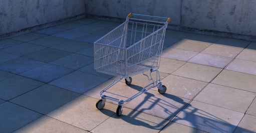 cart push cart shadow shopping cart